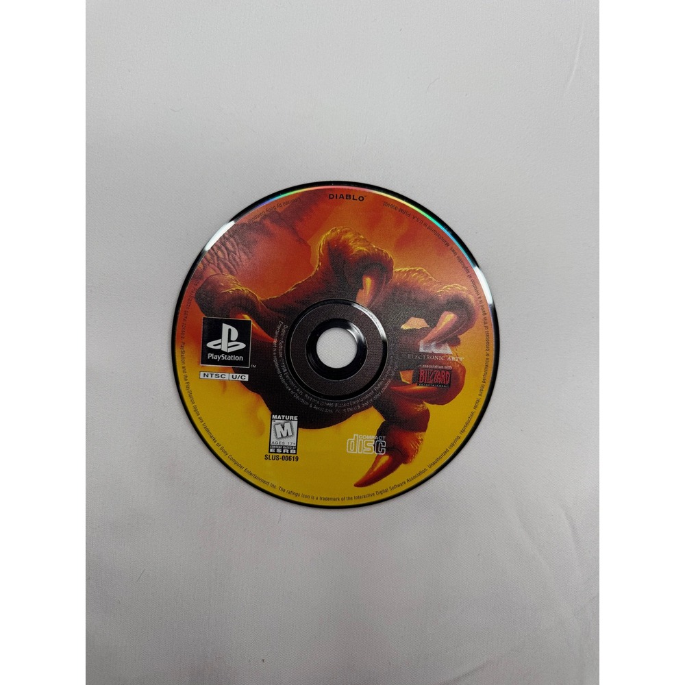 Diablo Sony PlayStation 1 PS1 1998 Blizzard SLUS-00619 Disc Only NTSC U/C